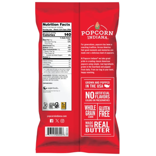 Popcorn Indiana Movie Theater Butter Popcorn, 6 x 3 oz Case - DOT product image 3