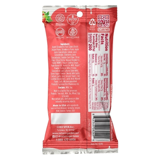 Nature's Garden Probiotic Strawberry Yoggies Single Serve, 5 x 10 x 1 each Case - Dried Fruit & Fruit Snacks
