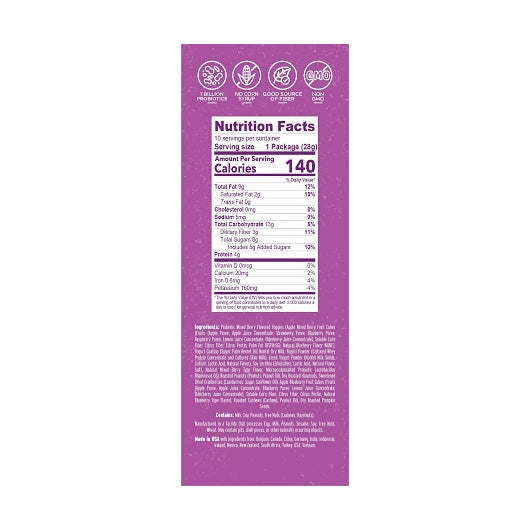 Nature's Garden Probiotic Mixed Berry Yoggies Trail Mix Single Serve Bags, 6 x 9.9 oz Case - Nuts & Seeds - image 2