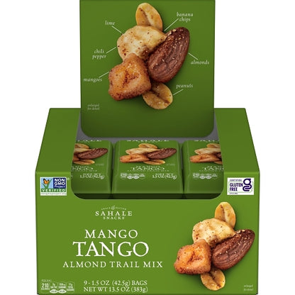 Sahale Mango Tango Almond Display, 12 x 9 x 1.5 oz Case - GS1 open-case image