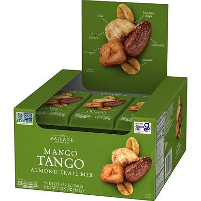 Sahale Mango Tango Almond Display, 12 x 9 x 1.5 oz Case - GS1 open-case image