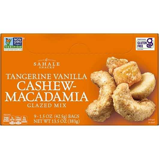 Sahale TANGERINE VANILLA CASHEW, 12 x 9 x 1.5 oz Case - DOT product image 3