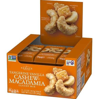 Sahale Tangerine Vanilla Cashew, 12 x 9 x 1.5 oz Case - GS1 open-case image
