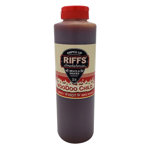 Riff's Voodoo Child Bbq Sauce Bottle, 9 x 16 oz Case - Condiments & Sauces