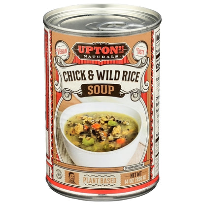 Upton's Naturals Chick & Wild Rice Soup, 8 x 14 oz Case - Prepared Foods