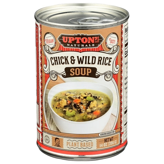 Upton's Naturals Chick & Wild Rice Soup, 8 x 14 oz Case - Prepared Foods