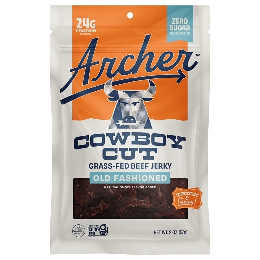 Country Archer Jerky Co Cowboy Cut Old Fashioned Beef Jerky, 12 x 2 oz Case - DOT product image 8