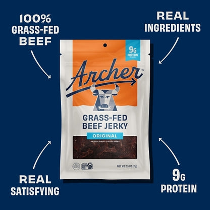 Country Archer Jerky Co Original Grass-Fed Beef Jerky, 12 x 2.5 oz Case - DOT product image 6