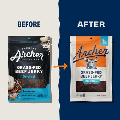 Country Archer Jerky Co Original Grass-Fed Beef Jerky, 12 x 2.5 oz Case - DOT product image 7