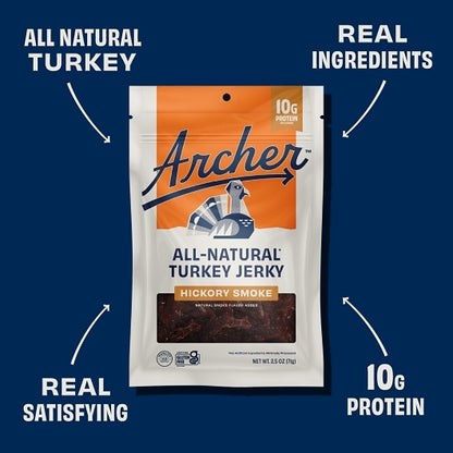 Country Archer Jerky Co Hickory Smoke Turkey Jerky, 12 x 2.5 oz Case - DOT product image 6