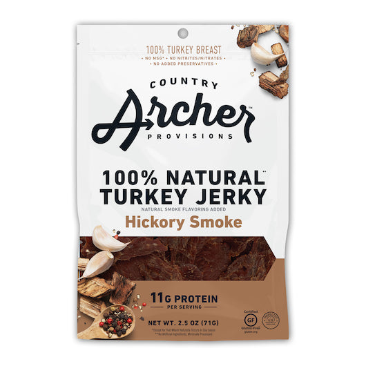 Country Archer Jerky Co Hickory Smoke Turkey Jerky, 12 x 2.5 oz Case - DOT product image 8