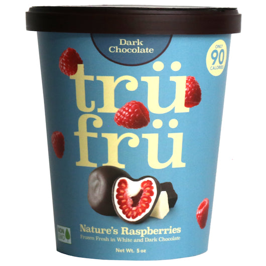 Tru Fru Frozen Whole Raspberries In White & Dark Chocolate, 8 x 5 oz Case - Frozen Fruit