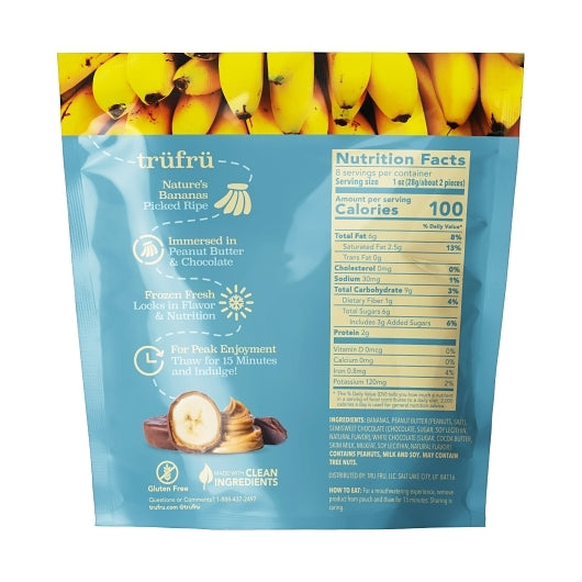 Tru Fru Frozen Bananas In Peanut Butter & Dark Chocolate, 6 x 8 oz Case - DOT product image 2