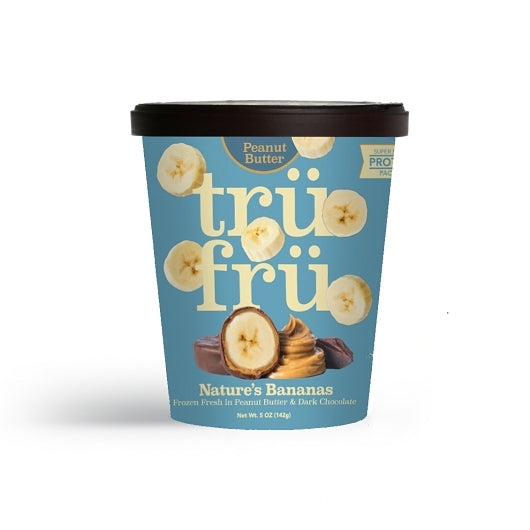 Tru Fru Frozen Bananas In Peanut Butter & Dark Chocolate, 8 x 5 oz Case - Frozen Fruit