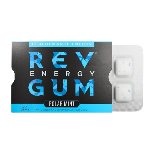 Rev Gum Caffeinated Regular Strength Polar Mint Gum Master Case, 16 x 12 x 13.8 GR Case - Candy & Confections