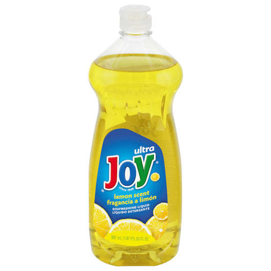 Joy Ultra Lemon Scent Dishwashing Liquid, 10 x 30 fl oz Case - Cleaners & Sanitizers