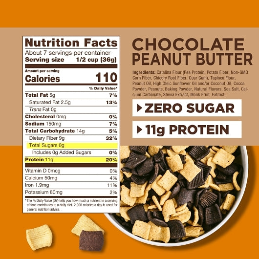 Catalina Snacks Crunch Chocolate Peanut Butter Cereal, 6 x 9 oz Case - DOT product image 2