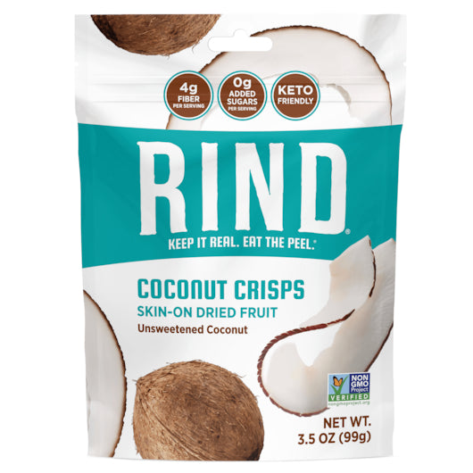 Rind Snacks Coconut Crisps, 12 x 3.5 oz Case - Dried Fruit & Fruit Snacks