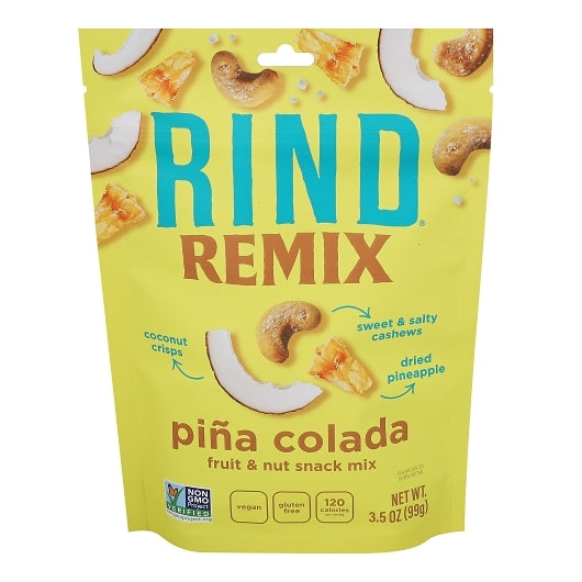 Rind Snacks Remix Pina Colada Snack Mix, 6 x 3.5 oz Case - Popcorn, Pretzels & Snack Mix