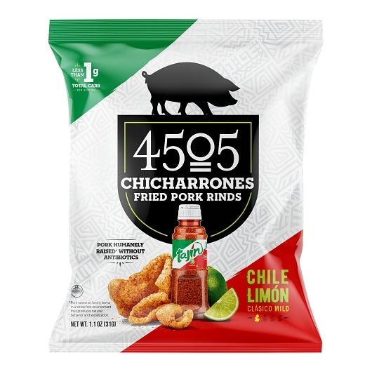 4505 Meats Tajin Chile Limon Chicharrones; 1.1 Ounce; 12 Per Case - DOT product image 1