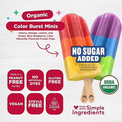 JonnyPops Color Burst Unsweetened Minis, 6 x 10 each Case - Ice Cream & Shakes - image 2