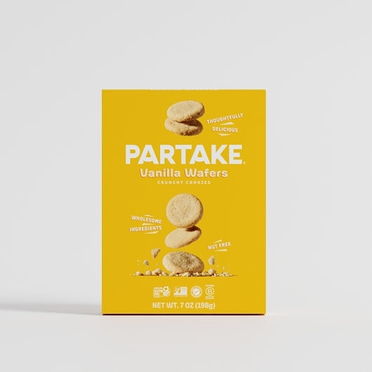 Partake Foods Vanilla Wafers, 6 x 7 oz Case - Bakery & Desserts