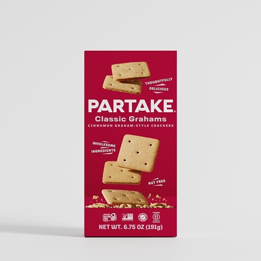 Partake Foods Classic Grahams Crackers, 6 x 6.75 oz Case - Crackers & Grahams