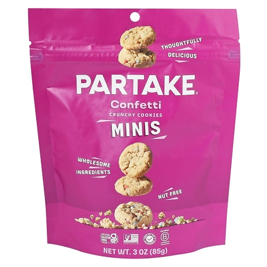 Partake Foods Crunchy Vanilla Sprinkle, 8 x 3 oz Case - Bakery & Desserts