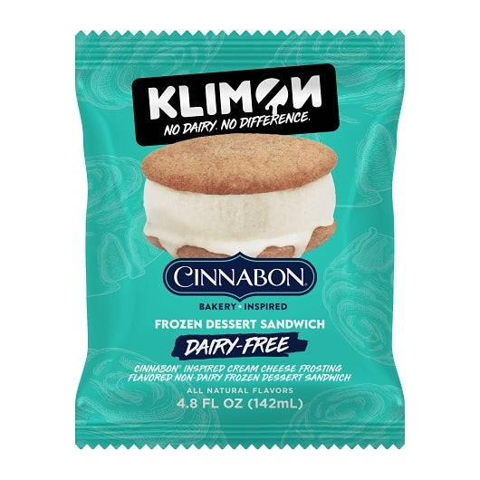 Klimon Cinnabon Bakery Inspired Frozen Dessert Sandwich, 12 x 100 GR Case - Bakery & Desserts
