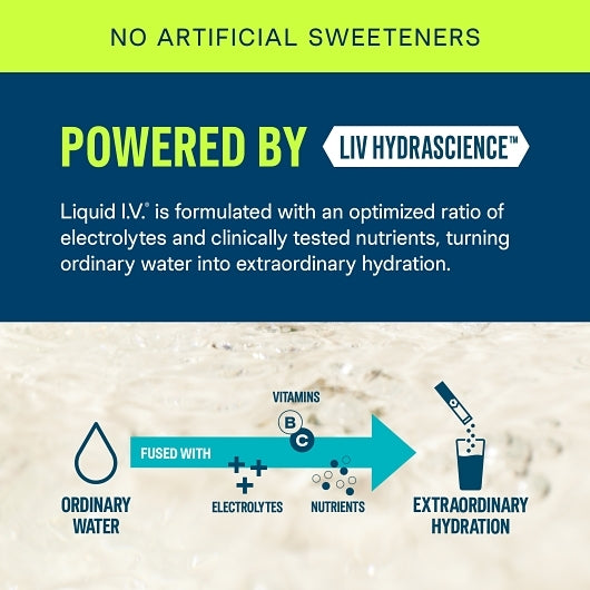 Liquid I.V. Sugar Free White Peach Hydration Multiplier Electrolyte Drink Mix 3 Count, 8 x 6 x 1.37 oz Case - Pantry - i