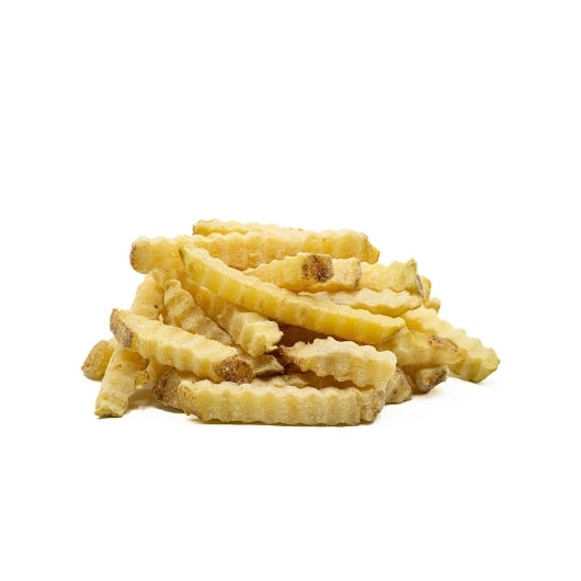 Frites Street 1/2" Twice Fried Crinkle Cut French Fries, 6 x 5 lb Case - Frozen Potatoes Sides