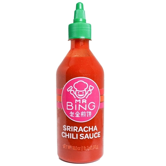 Mr Bing Sriracha Chili Sauce Bottle, 12 x 18 oz Case - Condiments & Sauces
