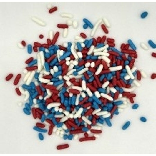American Sprinkles Red White & Blue Bulk, 1 x 10 lb Case - Pantry Ingredients