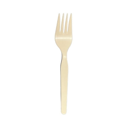 StrawFish 6" Fork Unwrapped Natural Biodegradable, 1 x 1000 ct Case - Flatware