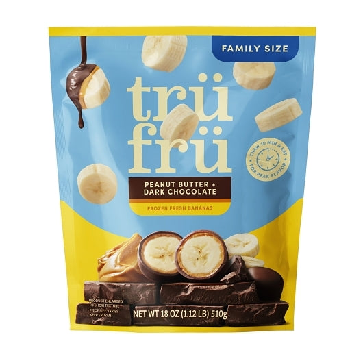 Tru Fru Frozen Bananas In Peanut Butter & Dark Chocolate, 6 x 18 oz Case - Frozen Fruit