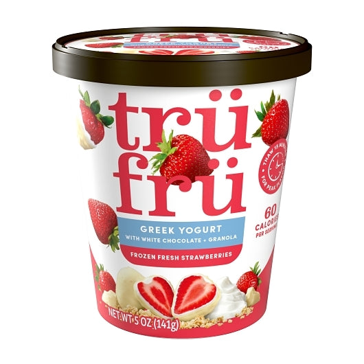 Tru Fru Frozen Strawberries in Greek Yogurt & Granola, 8 x 5 oz Case - Cheese & Dairy