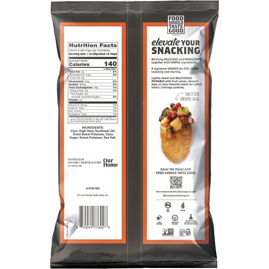 Food Should Taste Good Sweet Potato Tortilla Chips, 12 x 5.5 oz Case - Snacks - image 2