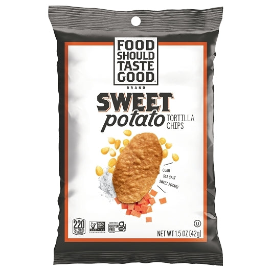 Food Should Taste Good Sweet Potato Tortilla Chips, 24 x 1.5 oz Case - Snacks