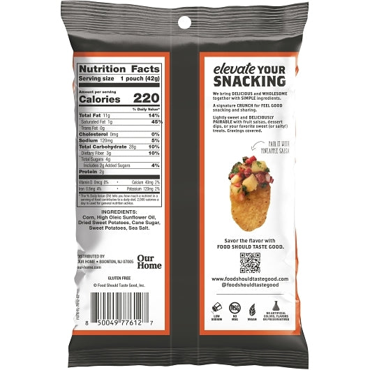 Food Should Taste Good Sweet Potato Tortilla Chips, 24 x 1.5 oz Case - Snacks - image 2