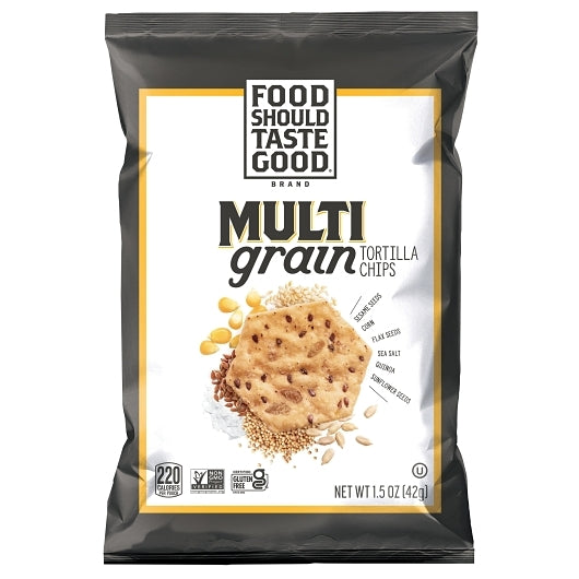 Food Should Taste Good Multigrain Tortilla Chips, 24 x 1.5 oz Case - Snacks