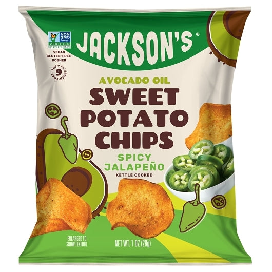 Jackson's Sweet Potato Avocado Oil Spicy Jalapeno Case, 50 x 1 oz Case - Pantry Ingredients