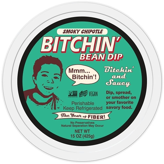 Bitchin' Sauce Smoky Chipotle Bean Dip, 8 x 15 oz Case - Spices Seasonings