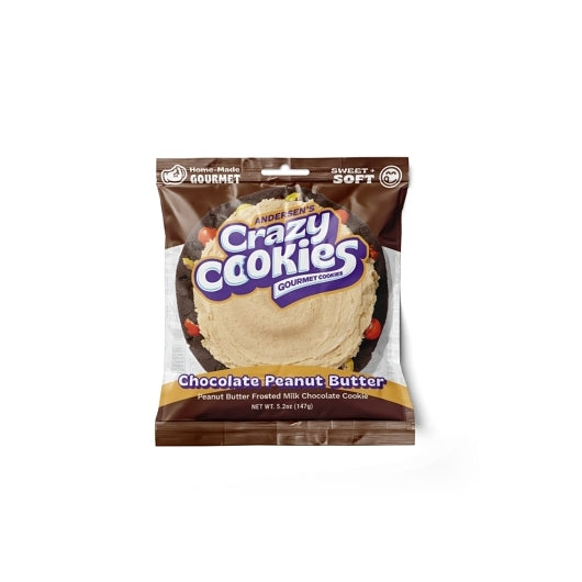 Crazy Cookies Chocolate Peanut Butter Cookies, 12 x 5.2 oz Case - Bakery & Desserts