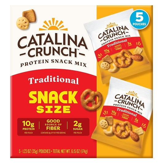 Catalina Crunch Traditional Protein Snack Mix Multipack, 4 x 6.15 oz Case - Popcorn, Pretzels & Snack Mix