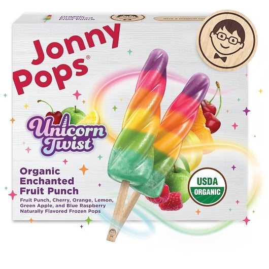 JonnyPops Organic Fruit Punch Candy Frozen Pops, 6 x 6 each Case - Frozen Fruit