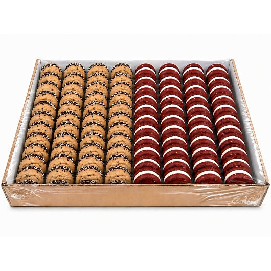 Crumbs Bakeshop Chubbies Foodservice Choc Chip/Red Velvet Tray, 2 x 80 ct Case - Bakery & Desserts