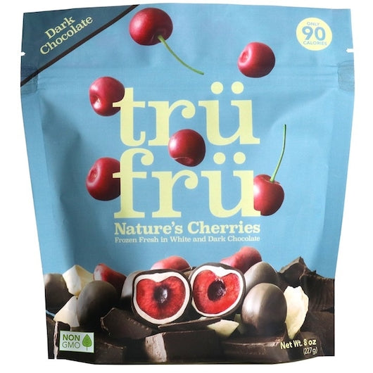 Tru Fru Frozen Whole Cherries In White & Dark Chocolate, 6 x 8 oz Case - Fruit & Sides