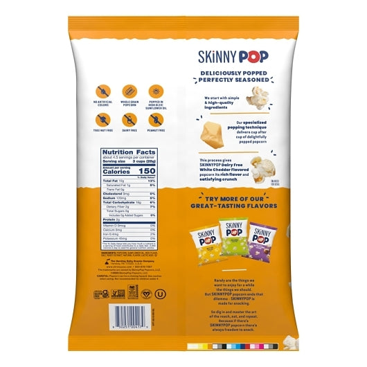 SkinnyPop Ultra Lite White Cheddar, 12 x 4.4 oz Case - DOT product image 3