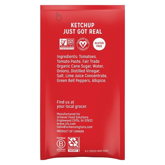 Sir Kensington's Classic Ketchup Single Serve, 600 x 18 GR Case - DOT product image 8