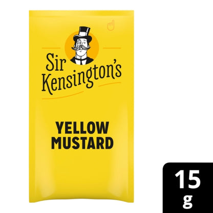 Sir Kensington's Yellow Squeeze Mustard Single Serve Packets, 600 x 15 GR Case - Condiments & Sauces